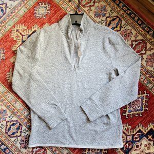 New GAP Kids Gray Zip Pullover Cotton Top Sweater Size XL